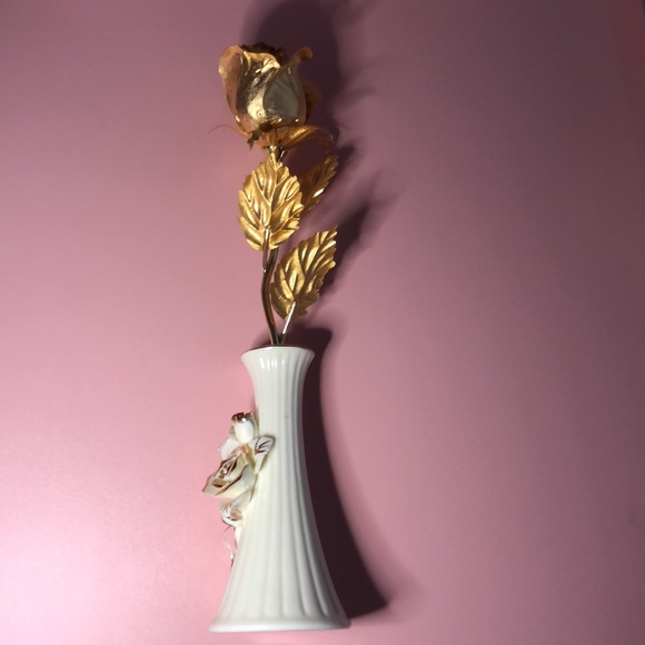 Certified 24k Gold Rose with Vase - Picture 6 of 9